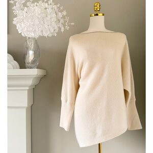 TSE x Saks Fifth Avenue Cashmere Jewel Sweater in White, Sz XL